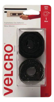 Cinta Sujetadora con Adhesivo de 90 x 1.9cm 1 juego Negro Velcro - Velcro - detalle