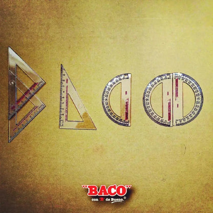 Juego Geometria Baco Cristal Plastico Sistema Escolar Nd5090 - Baco - vista lateral