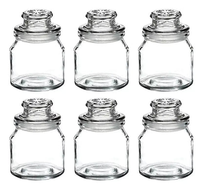 6 Pack Brocalito Vidrio 150ml Recuerdo Dulcero Bodas Bautizo - Vittori - empaque
