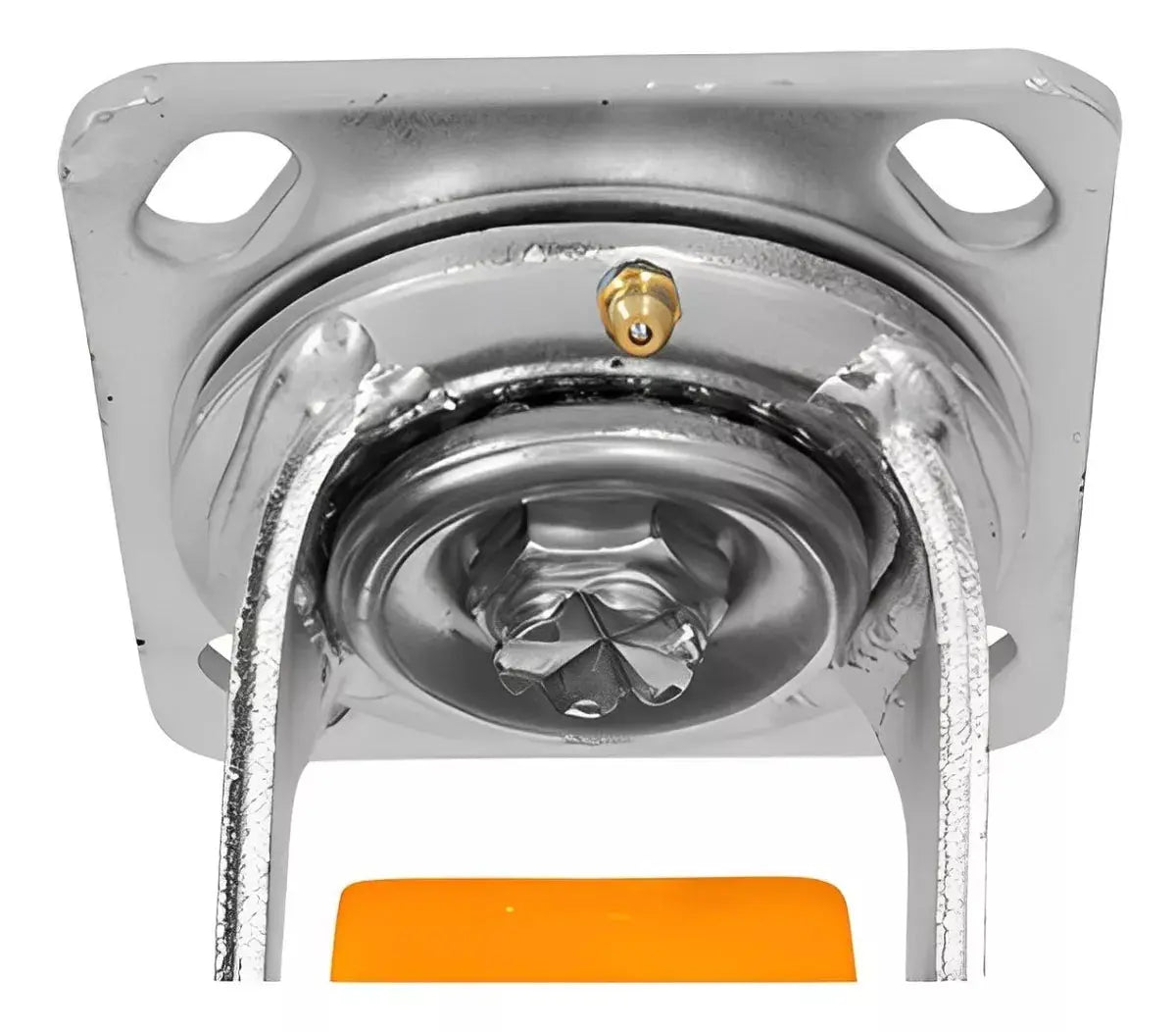 Rodaja Aluminio Poliuretano Naranja Placa 4´´ Freno Dogotuls - Dogotuls - empaque