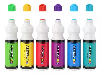 Marcadores De Puntos Niños 75 Ml + Libro Actividades Arteza - Coveme
