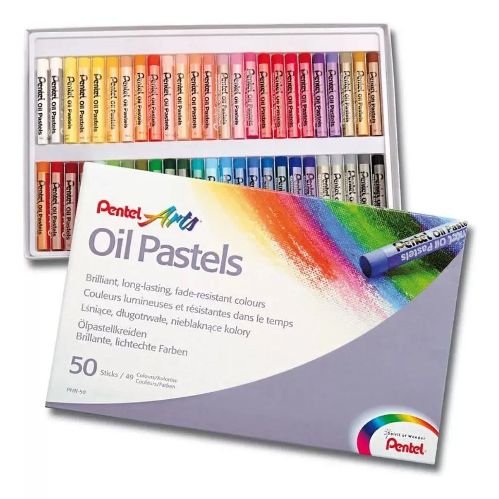 50 Pasteles Gises Tizas De Aceite Pentel Arts Redondos - Polvos Holi