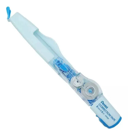 Corrector En Cinta Pentel Con 2 Funciones En 1 Recargable Azul - Pentel - vista trasera