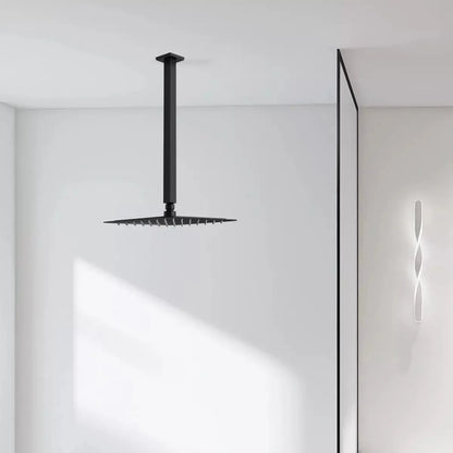 Cuello Techo Regadera Meer Negro Mate 40cm Acero Inoxidable - CNX