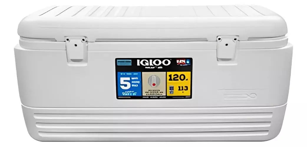 Hielera 113,56 L Igloo 188 Latas 120qt Modelo Polar Blanca - Diako - contenido