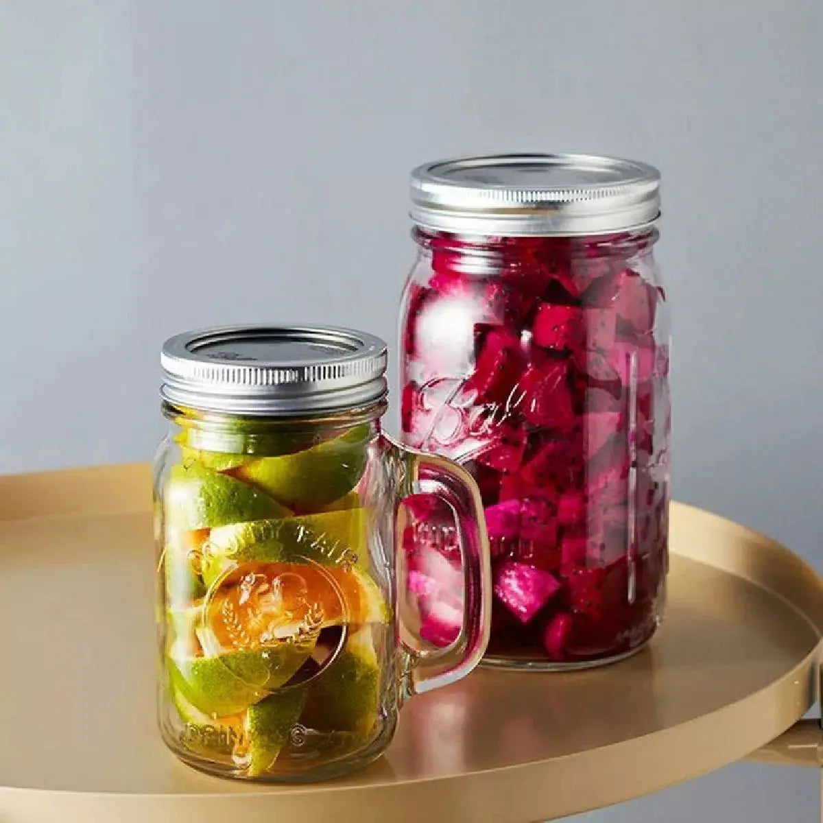 6pz Frascos Vidrio Mason Jar Ball 32 Oz Boca Ancha Original - Coveme - accesorios