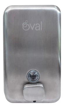 Jabonera Oval Acero Inoxidable Satinado 1 Litro Industrial - Oval - vista trasera