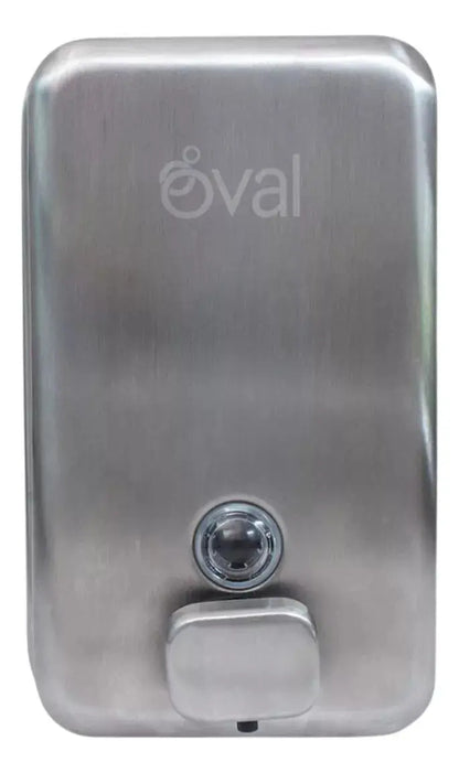 Jabonera Oval Acero Inoxidable Satinado 1 Litro Industrial - Oval - vista trasera