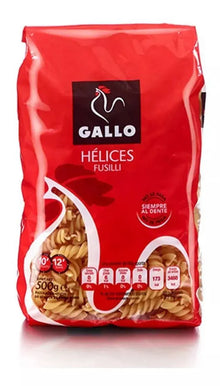 Pasta Helices Gallo Gourmet Bolsa 450g Tornillo Fusilli - Cesarfer