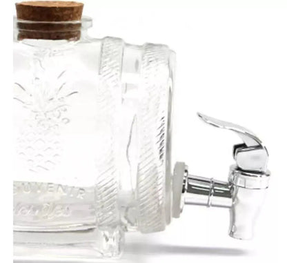 Dispensador Bebidas Barril Tequila Mezcal Vitrolero Vidrio - Vittori - vista trasera