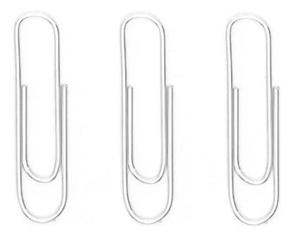 10 Cajas 100 Piezas C/u Clips Estandar Baco No.2 Inoxidable - BACO - vista lateral
