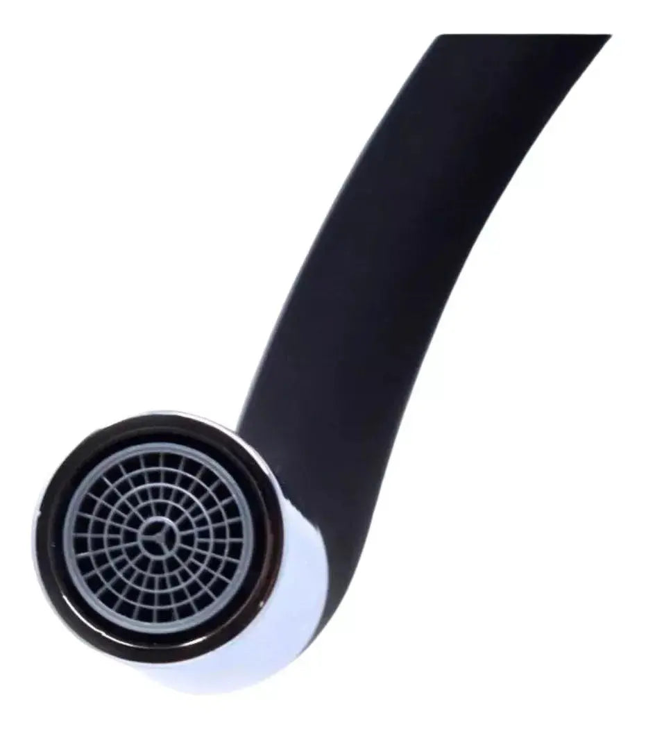 Llave Monomando Snake Cromo Fregadero Negro Cuello Flexible - HIDROFLUD - accesorios