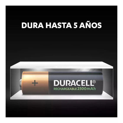 Pack 2 Pilas Recargables Duracell Nimh Modelo Aa 2500 Mah - KCTS