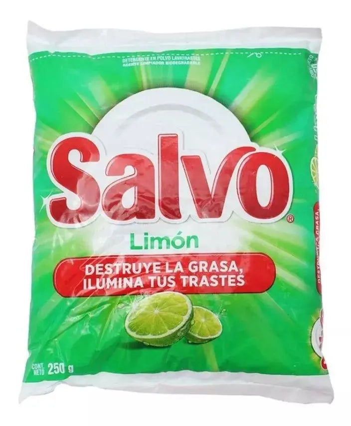 Lavatrastes Jabon En Polvo Salvo Limón 250 G destruye Grasa - KCTS - accesorios