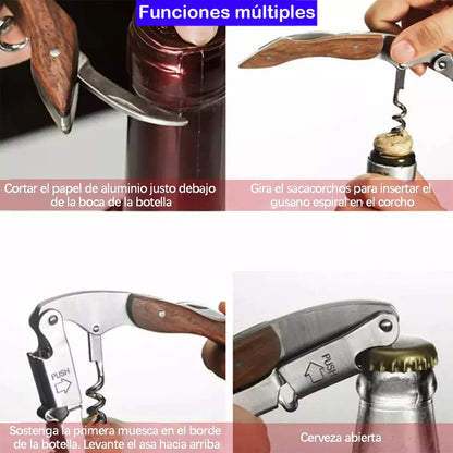 Sacacorchos Profesional Descorchador Destapador Vinos 5 Pzs - KCTS