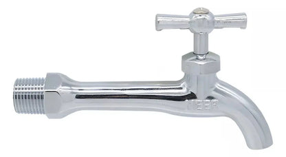 Llave Cromada Cnx Agua Fregadero Chapeton Color Plateado - roma - vista trasera