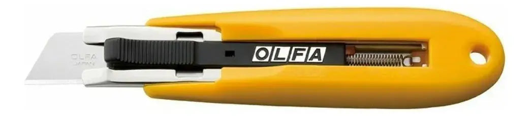Cutter CORTADOR RETRACTIL CON MAGO ANTIDERRAPANTE  220x79x22,4  86g Olfa - Olfa - vista lateral