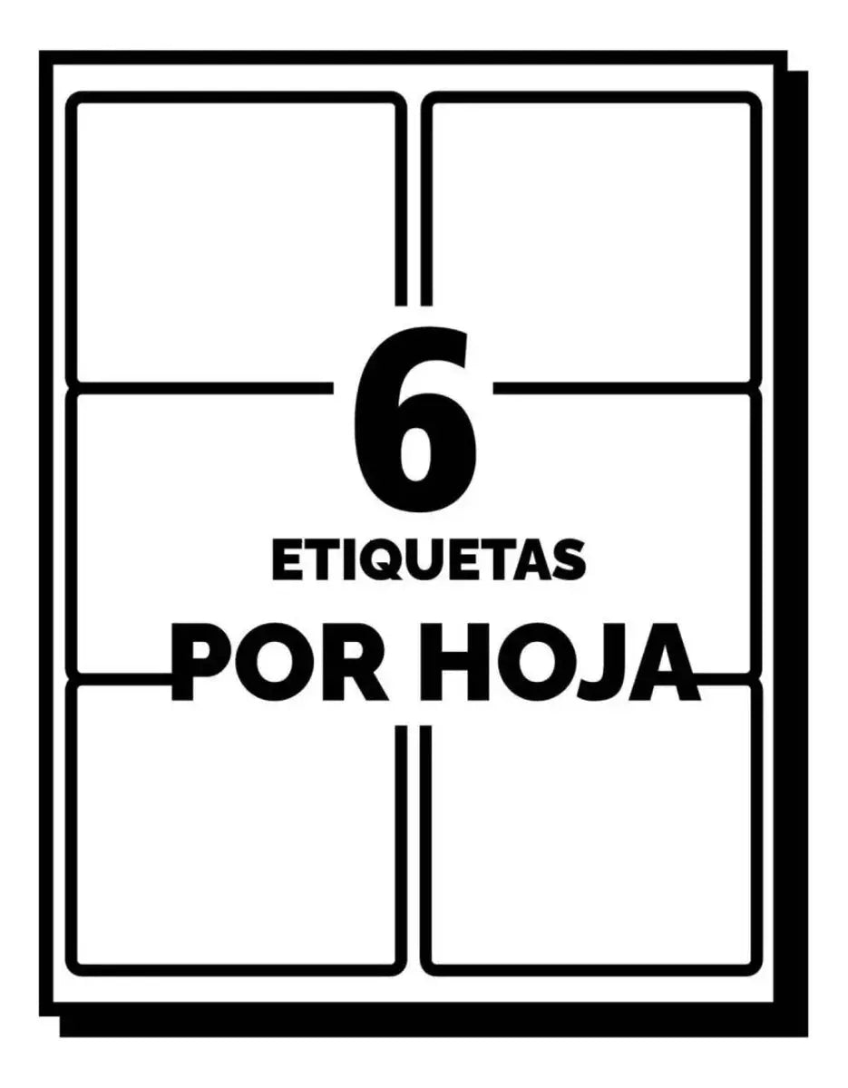 600 Etiquetas Envio Blanca Avery Laser Inkjet 8.5 X 10.2cm - Avery - vista lateral