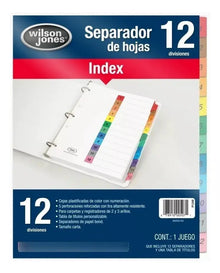 Separador Acco Tab 12 Divisiones Ceja Color Sin Numeracion - ACCO
