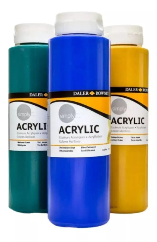 Pintura Acrílica Azul Ultramar Art Simply Daler Rowney 750ml - Daler-Rowney - vista lateral