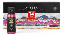 Set 14 Pinturas Arteza Tela Metalizadas Permanente 60ml - Arteza - detalle