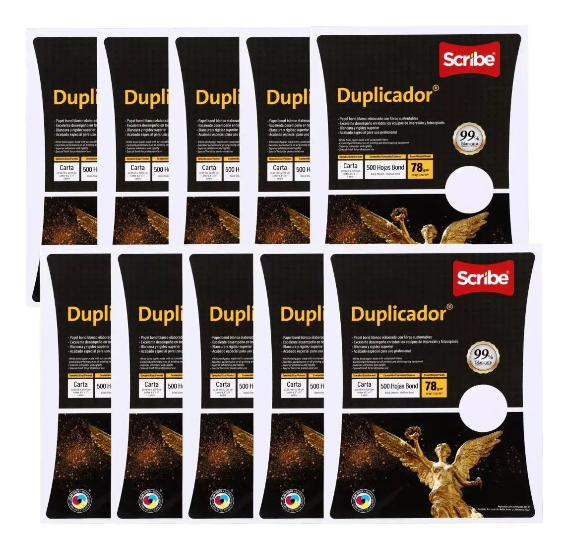 Caja con 5000 Hojas Papel Duplicador Scribe Blanco Carta Impresión - Scribe