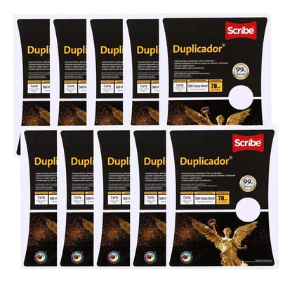 Caja con 5000 Hojas Papel Duplicador Scribe Blanco Carta Impresión - Scribe