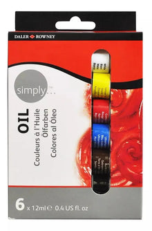 Pinturas Al Óleo Tubo Daler Rowney Simply 12ml 6 Piezas - daler rowney
