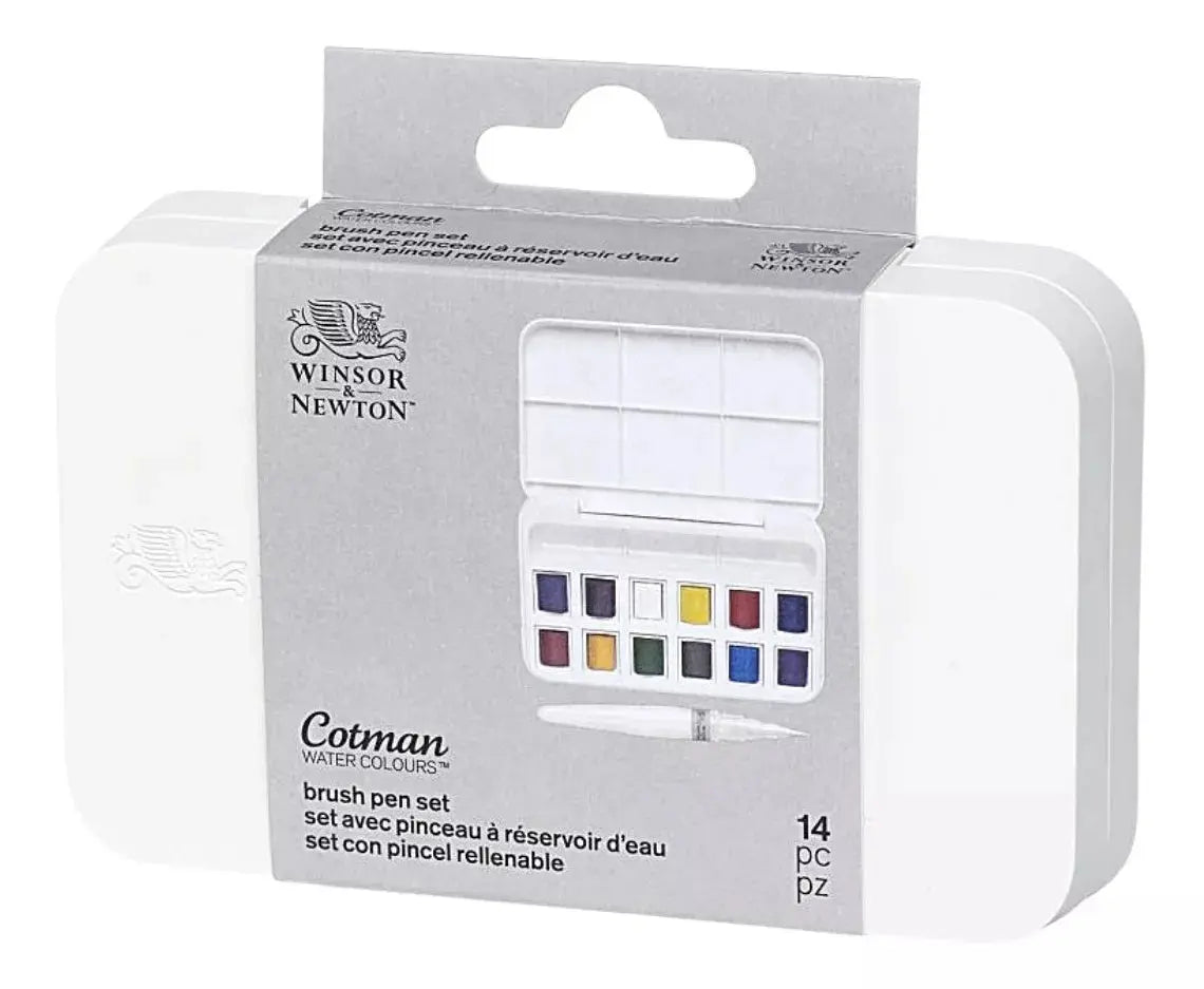 Juego de Acuarelas Cotman Brush Pen Winsor & Newton 12 Pastillas - Winsor and Newton