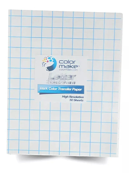 50 Hojas Papel Transfer Textil Fondo Obscuro Color Make - ColorMake - vista lateral