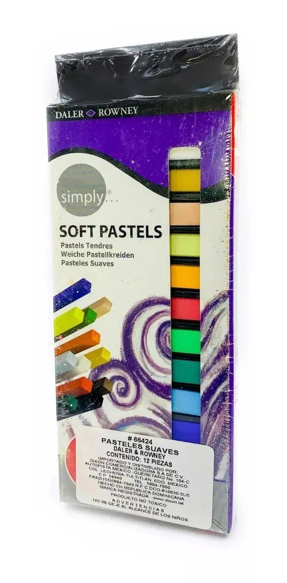 Gises Pasteles Suaves Colores Surtidos Daler Rowney Set 12 Piezas - Daler-Rowney