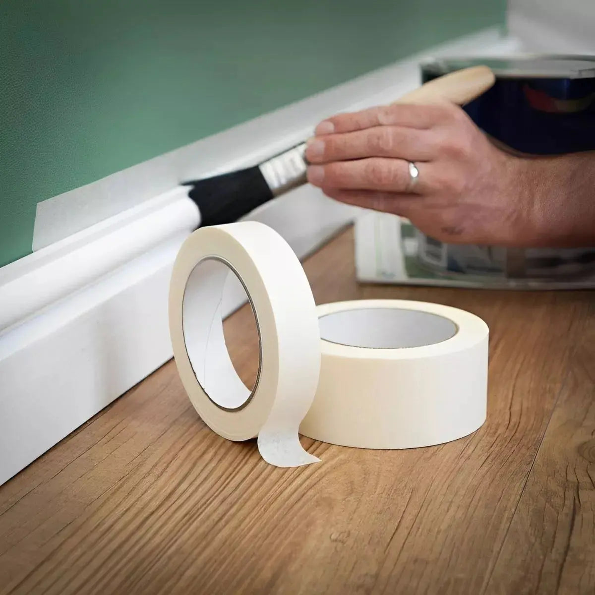 6pz Cinta Enmascarar Beige Adhes Masking Tape 50 M - ADHES - accesorios