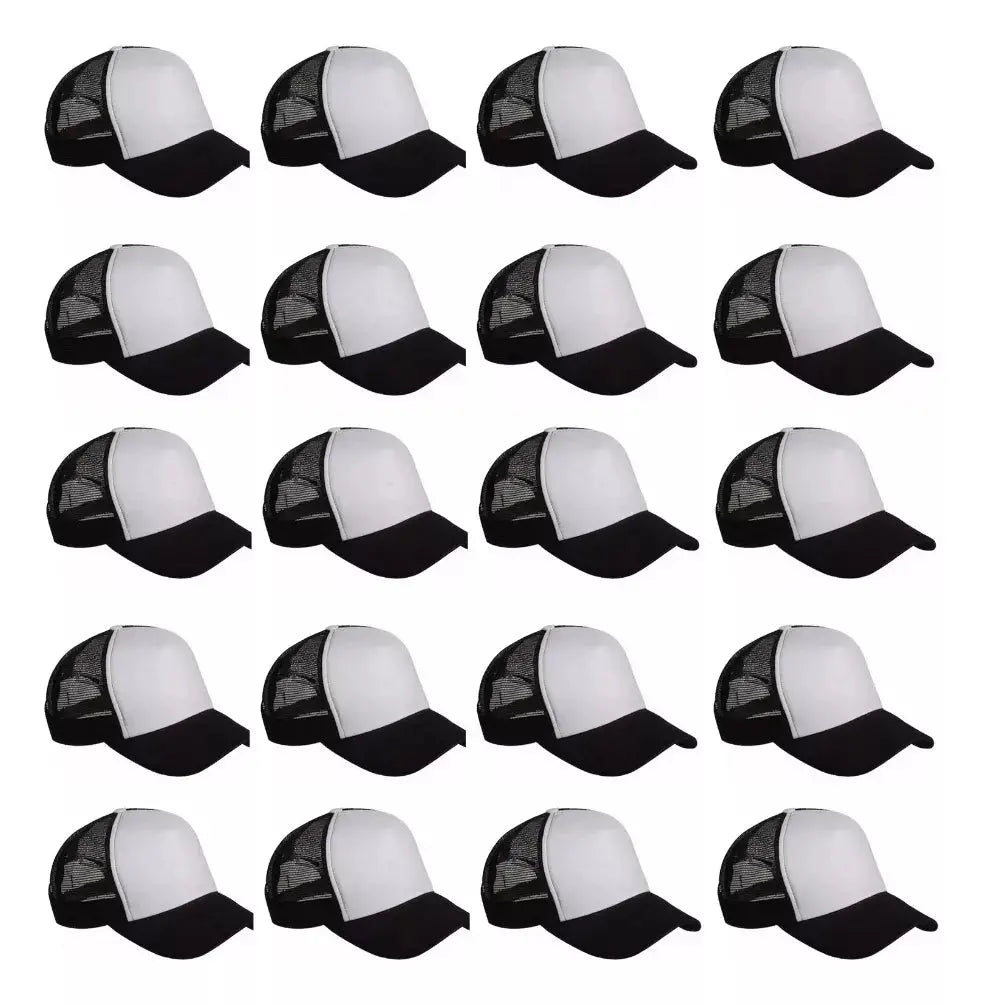 10 Pzas Gorra Sublimar Sublimacion Color Make Trucker Negro - marchante.shop