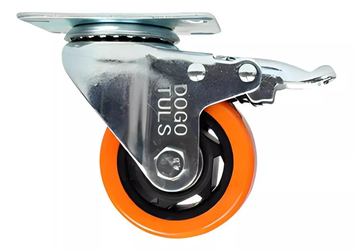 6 Pzs Rodaja Giratoria Pvc Placa Freno Dogotuls Naranja - Dogotuls - detalle