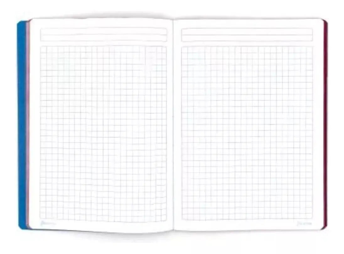 Cuaderno Rojo College 100 Hj Norma Color 360 Cosido Cuadro Grande - Norma - vista lateral