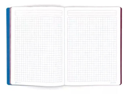 Cuaderno Rojo College 100 Hj Norma Color 360 Cosido Cuadro Grande - Norma - vista lateral