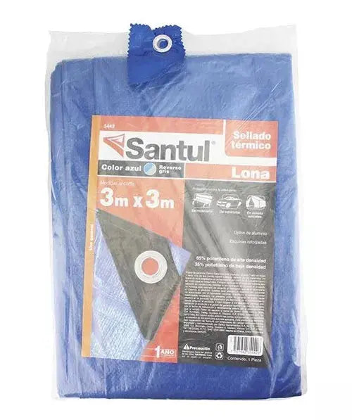 Lona Uso Ligero Santul 3x3m Sellado Térmico Azul 5442 - Santul - vista lateral