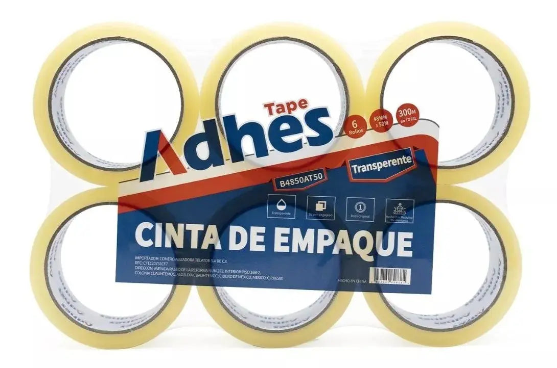 36pz Cinta Adhesiva Transparente Empaque Adhes 50m Espesor - ADHES - accesorios