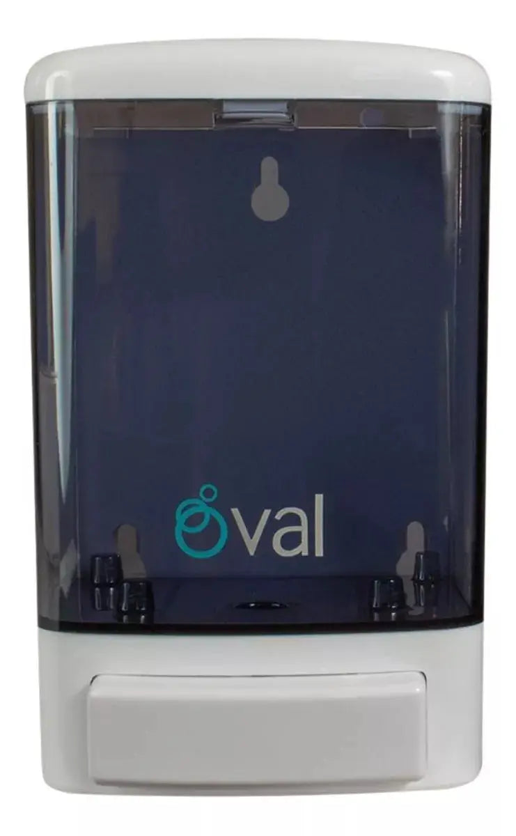 Jabonera Humo Oval Blanco 1 Litro Manual Uso Industrial - Oval - vista lateral