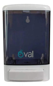 Jabonera Humo Oval Blanco 1 Litro Manual Uso Industrial - Oval - vista lateral