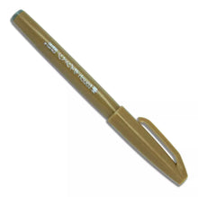 6 Plumas Brush Up Pentel Marcadores Punta Fieltro Tinta Ocre - Sanelec - empaque
