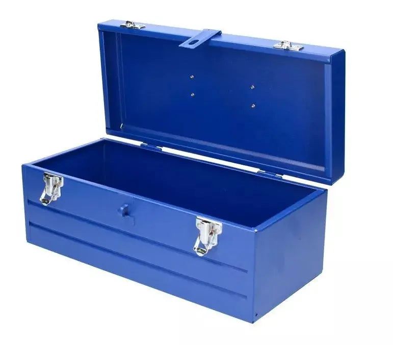 Caja Portaherramientas Metalica Foy Azul 16'' X 7'' X 6'' - Lock - vista lateral