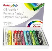 12 Pasteles Gises Tizas Aceite Pentel Arts Redondos Colores - Polvos Holi