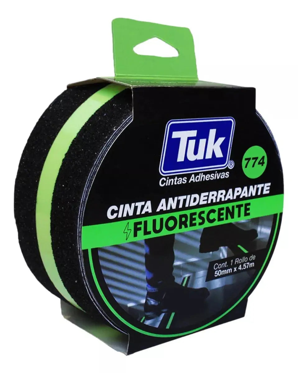Cinta Antiderrapante Tuk Fluorescente Adhesiva 50 Mm X 4.7 M - Tuck - vista trasera
