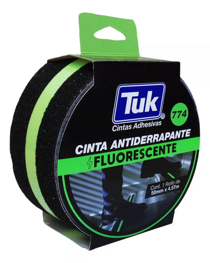 Cinta Antiderrapante Tuk Fluorescente Adhesiva 50 Mm X 4.7 M - Tuck - vista trasera