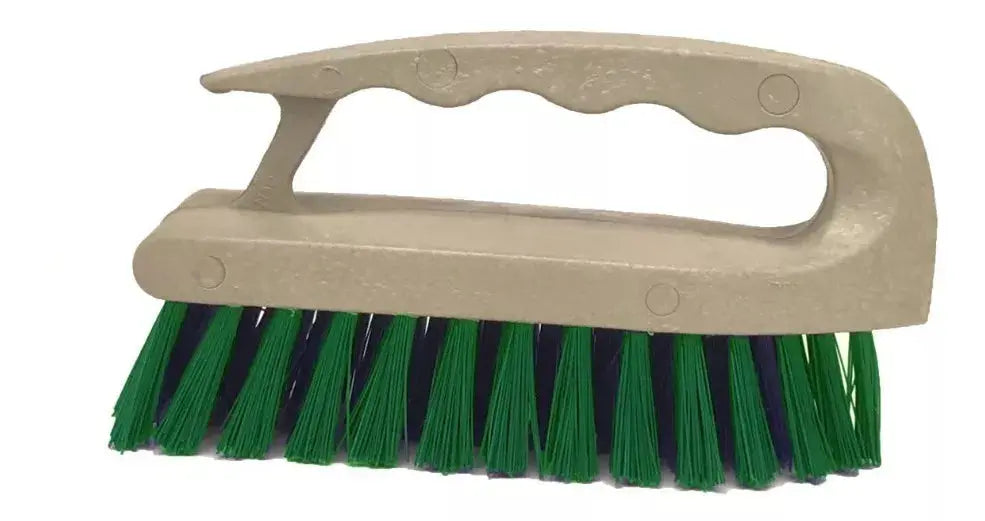 Cepillo Plástico Tipo Plancha Limpieza Mango Lavar Baño Ropa - Perico - vista trasera