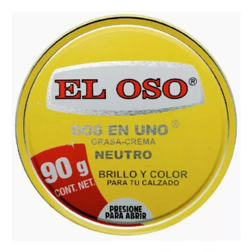 Grasa Crema Zapatos Piel El Oso Dos En Uno Neutro 90 G - El oso - vista lateral