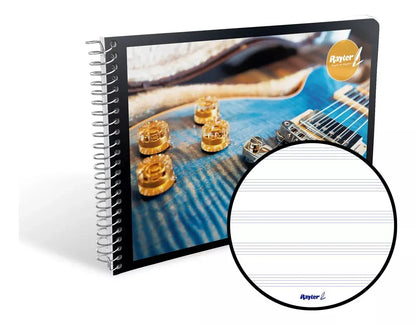 Cuaderno Pautado Musica Italiano Espiral Rayter 50 Hjs Raya - Rayter - detalle