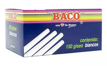 Caja 150 Gises Moldeados Color Blanco Baco Tizas Pizarron - BACO - empaque