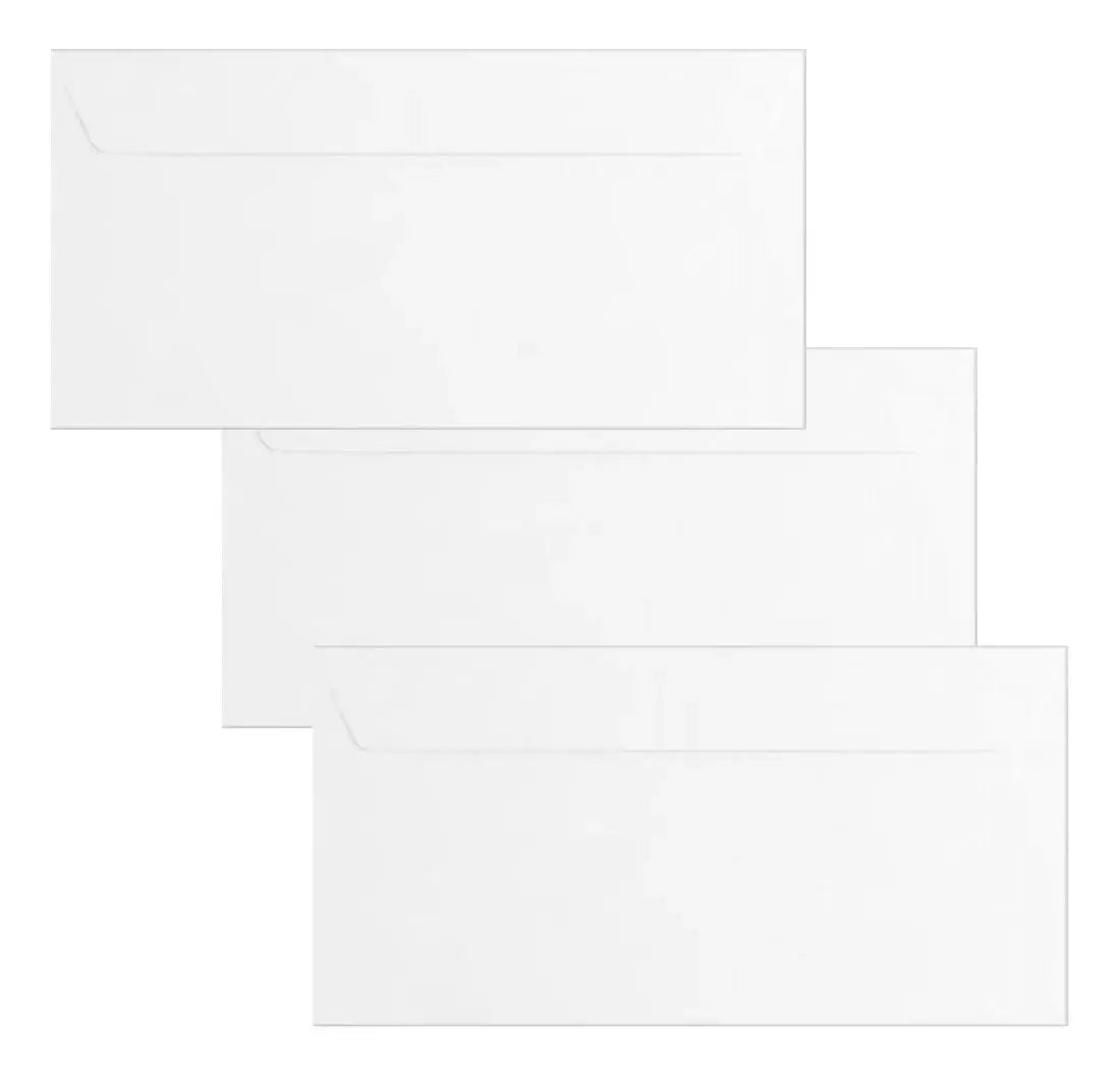 50 Sobres Correspondencia Nassa Blanco Carta 9.2 X 16.4cms - Nassa - vista lateral